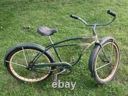 24 Vintage 1950s SCHWINN SPITFIRE Barn Find NJ 07024 LOCAL PICKUP Florida Green