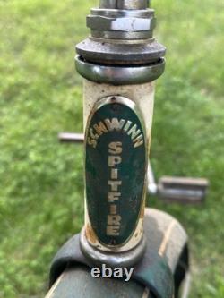 24 Vintage 1950s SCHWINN SPITFIRE Barn Find NJ 07024 LOCAL PICKUP Florida Green