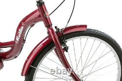 26 3-Wheel Vintage Style Trike Aluminum Frame Tricycle Spring Seat Rear Basket