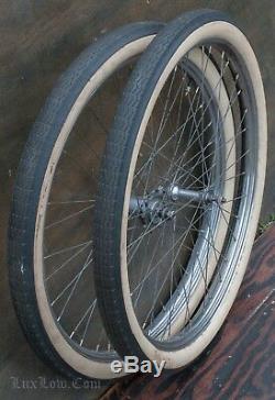 26 Prewar Bicycle WHEELS Tires NewDeparture Hub Vintage Roadmaster Schwinn Bike