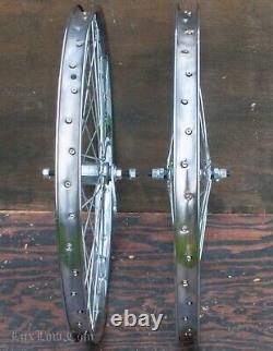 26 x 2.125 Chrome Cruiser Bike WHEELS Tires Vintage Schwinn Phantom S2 Bicycle