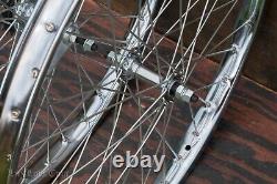 26 x 2.125 Chrome Cruiser Bike WHEELS Tires Vintage Schwinn Phantom S2 Bicycle