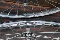 26 x 2.125 Chrome Cruiser Bike WHEELS Tires Vintage Schwinn Phantom S2 Bicycle