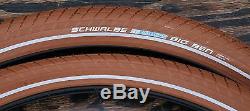 26x2.15 Red Brown Schwalbe BB Cruiser Bicycle Tires Vintage Schwinn Prewar Bike