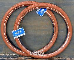 26x2.15 Red Brown Schwalbe BB Cruiser Bicycle Tires Vintage Schwinn Prewar Bike