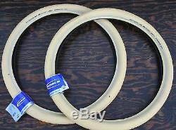 26x2.35 Cream White Schwalbe FF Cruiser Bicycle Tires Vintage Schwinn Tank Bike