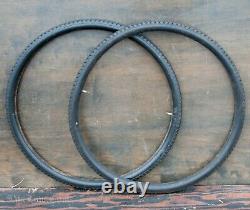 28 Antique Bike Gillette Single Tube TIRES Vintage TOC Bicycle Wood Rims Wheels