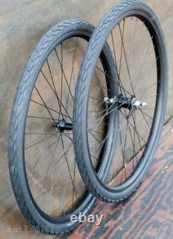 28 Cruiser Bicycle WHEELS Tires Vintage TOC Prewar Schwinn Wood Rim Hub Bike 29