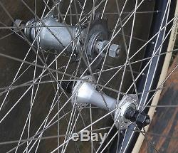 28 Prewar Bicycle WHEELS Vintage New Departure Hub Wood Rim Tires Schwinn Bike