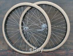 28 TOC Bicycle WHEELS Vintage Morrow Hub Tires Raleigh Schwinn Wood Rim Bike 29