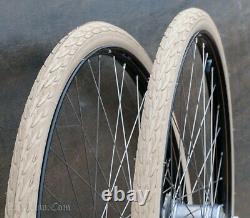 28 TOC Bicycle WHEELS Vintage Morrow Hub Tires Raleigh Schwinn Wood Rim Bike 29