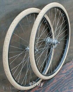 28 TOC Bicycle WHEELS Vintage Morrow Hub Tires Raleigh Schwinn Wood Rim Bike 29