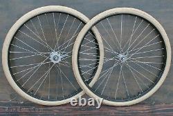 28 TOC Bicycle WHEELS Vintage Morrow Hub Tires Raleigh Schwinn Wood Rim Bike 29