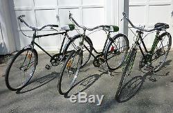 3 Vintage Schwinn Bicycles 1970s Suburban Speedster Breeze Green Cruisers Xlnt