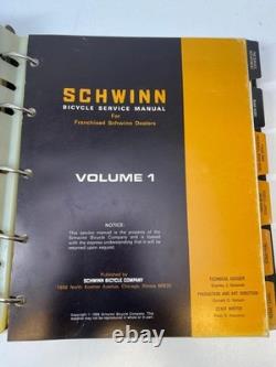 69-72 Schwinn vintage SERVICE MANUALS Volume 1&2 Excellent condition 3 Ring