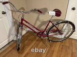 72 Schwinn 3 Speed Breeze Shiny Red, Great Decals, NICE! All OEM. 26 wheels