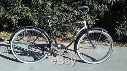 ALL ORIGINAL BLACK VINTAGE SCHWINN SPITFIRE Bicycle Circa50's GREAT CONDITION