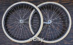Antique Bicycle 28 WHEELS Vintage Schwinn New Departure Hub Wood Rim Bike Tires