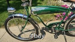 BEAUTIFUL Vintage 1951 Schwinn Green Panther Tank Bike Phantom Hornet 26 S2