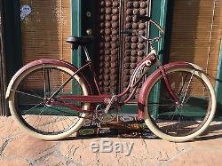 Beautiful Vintage Schwinn Excelsior Girls Bicycle withTank & Fenders