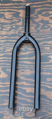 Black 26 Vintage Schwinn Cruiser Bike Tube FORK 1 Headset Rat Rod Tank Bicycle