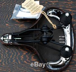 Black Leather Bicycle Saddle Vintage Prewar Schwinn Cruiser Bike Seat Brooks