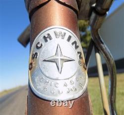 Chicago Schwinn Bicycle, Brown 3 Speed World Tourist Bike, Serial# 2006343