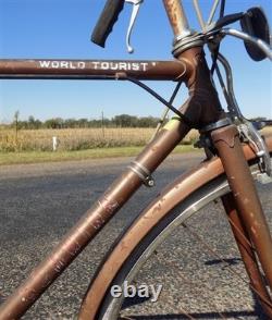 Chicago Schwinn Bicycle, Brown 3 Speed World Tourist Bike, Serial# 2006343