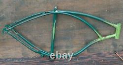 Green Schwinn B-6 AutoCycle Bike FRAME Vintage Phantom Tank Cruiser Bicycle B6