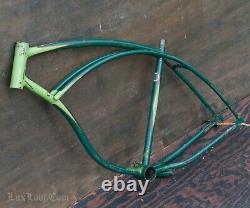 Green Schwinn B-6 AutoCycle Bike FRAME Vintage Phantom Tank Cruiser Bicycle B6