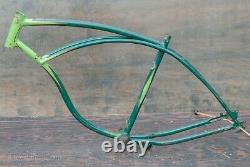 Green Schwinn B-6 AutoCycle Bike FRAME Vintage Phantom Tank Cruiser Bicycle B6