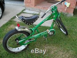 Green Schwinn Orange County Chopper 20 Stingray Bycycle In Very Good Condition