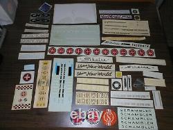 Huge Lot Vintage Schwinn Bicycle Decals Over 50