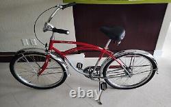 Incredible Vtg Schwinn Cruiser Four. Original Paint? Chrome Fenders? Must See