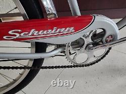 Incredible Vtg Schwinn Cruiser Four. Original Paint? Chrome Fenders? Must See