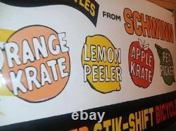 Large Vintage Rare Schwinn Bicycle Advertising 30'' Porcelain Metal Sign