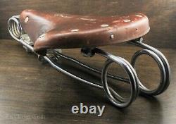 Leather Hairpin SADDLE Vintage Schwinn Chopper RatRod Cruiser HiWheel Bike Seat