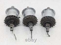 Lot Of 3 Sturmey Archer 3 Speed Hub Hubs Vintage Schwinn Bicycle Bike Parts