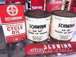 Lot of vintage SCHWINN SPRAY CAN PAINT & Misc