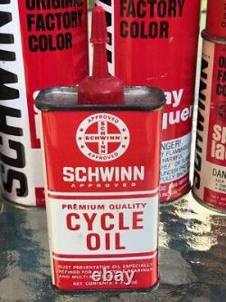 Lot of vintage SCHWINN SPRAY CAN PAINT & Misc