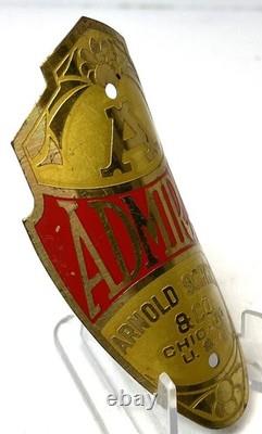 NEW OLD STOCK vintage Schwinn ADMIRAL bicycle Head Badge