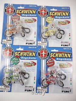 NOS Complete Set of 4 Vintage Schwinns Bicycle Key Chains Excellent Condition