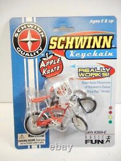 NOS Complete Set of 4 Vintage Schwinns Bicycle Key Chains Excellent Condition