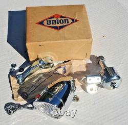 NOS Union Generator Bullet Head Light Bicycle Vtg 1930's 40's Schwinn Elgin