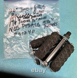 NOS VTG SCHWINN 1960's 20 BALLOON BIKE LARGE DIAMOND PEDALS 1/2 AXLES CHROME