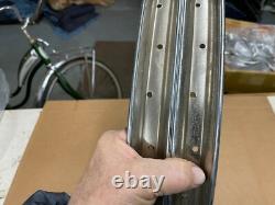 NOS Vintage 26 Balloon Tire Bicycle Drop Center Rims Shelby Elgin Schwinn