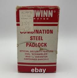 NOS Vintage Schwinn Bicycle Lock Combination PadLock Red Rare 1970s Part# 06 600