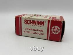 NOS Vintage Schwinn Bicycle Lock Combination PadLock Red Rare 1970s Part# 06 600