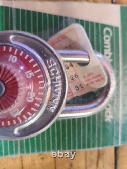 NOS Vintage Schwinn Bicycle Lock Combination PadLock Red Rare 1980s Part 06 600