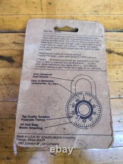 NOS Vintage Schwinn Bicycle Lock Combination PadLock Red Rare 1980s Part 06 600